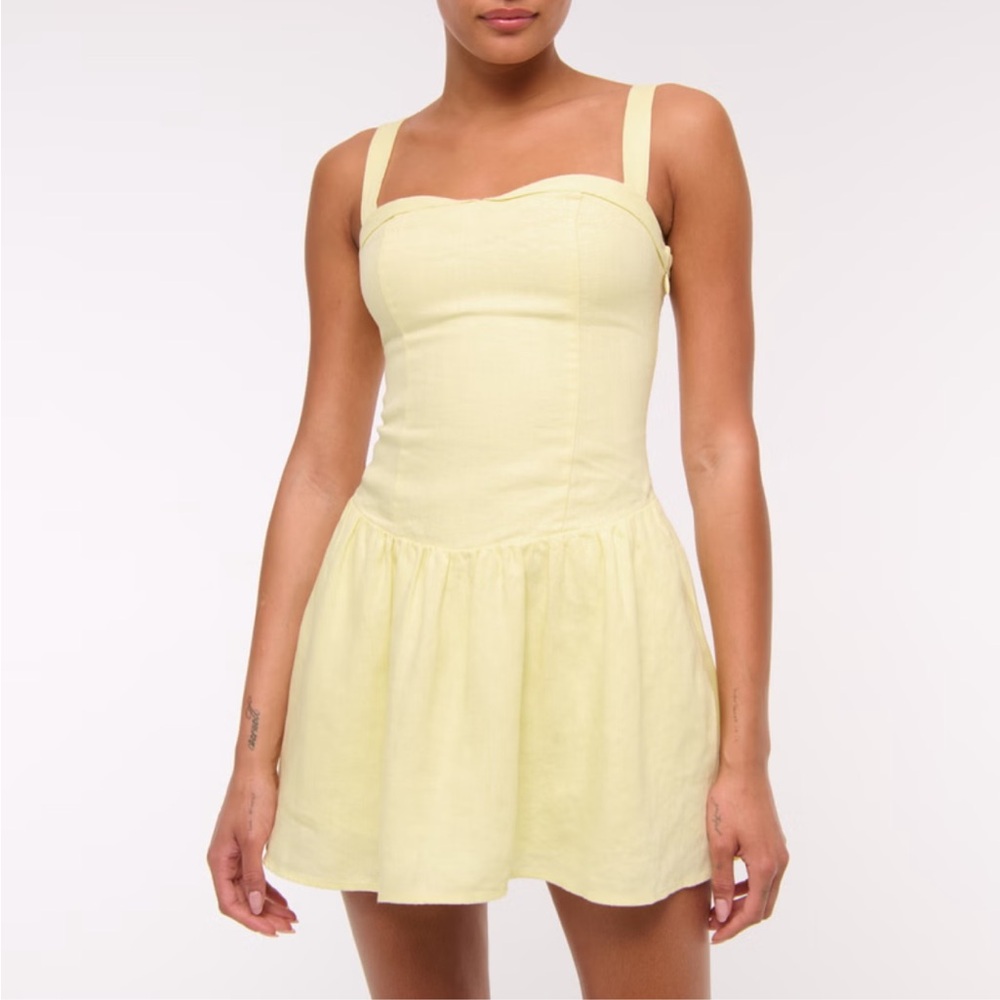 Abercrombie & Fitch Light Yellow Mini Dress